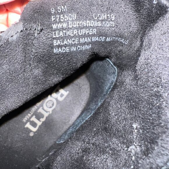 Born boots Korita Western womens 9.5 black leather suede block heel zip up - Picture 14 of 14